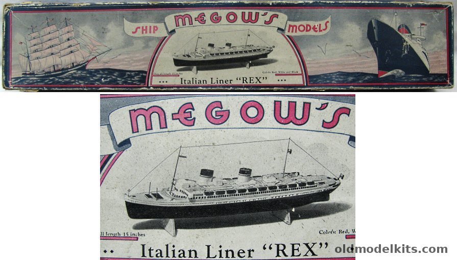 Megow 1/700 SS Rex (1931) Italian Ocean Liner (Italia Flotta Riunite -Italian Line) plastic model kit